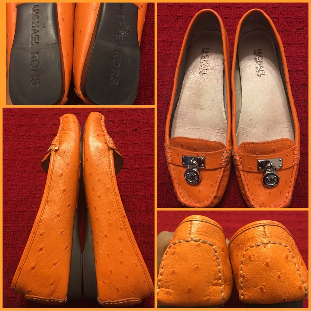 Orange Alligator Michael Kors Loafers